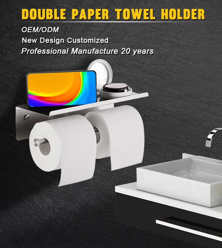 Multifunctional Wall Mounted Waterproof Paper Dispenser Tissue Toilet Paper Holder