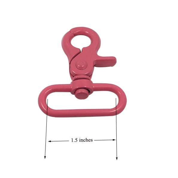 1.5inches Bag Parts Metal Snap Hook Pink Color Hook Swivel Snap Hook