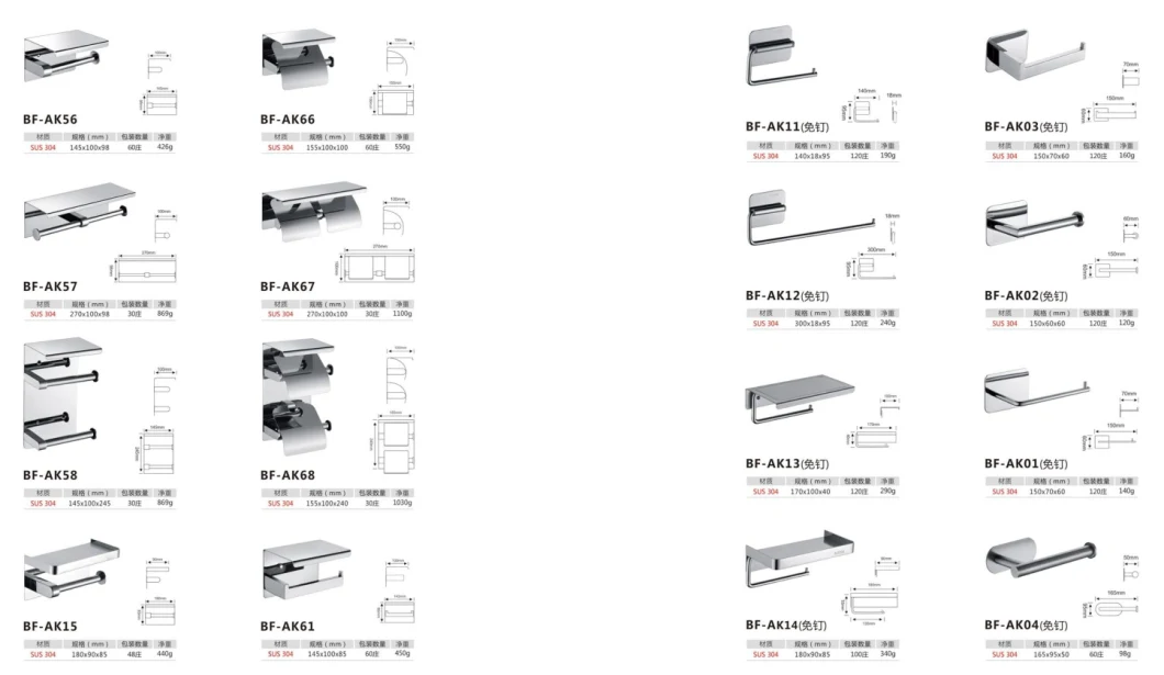 Bathroom SUS 304 Stainless Steel Storage Wall Mounted Paper Towel Dispenser Tissue Toilet Paper Holder