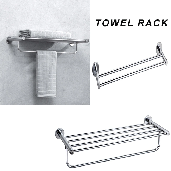 Hotel Household Bathroom Accessories Towel Rack SUS304 Bath Hardware Holder (NC50020)