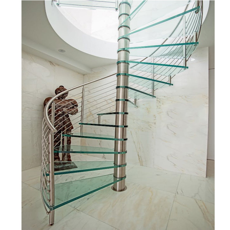 Modern Stainless Steel Curved Stair / Circular Staircases