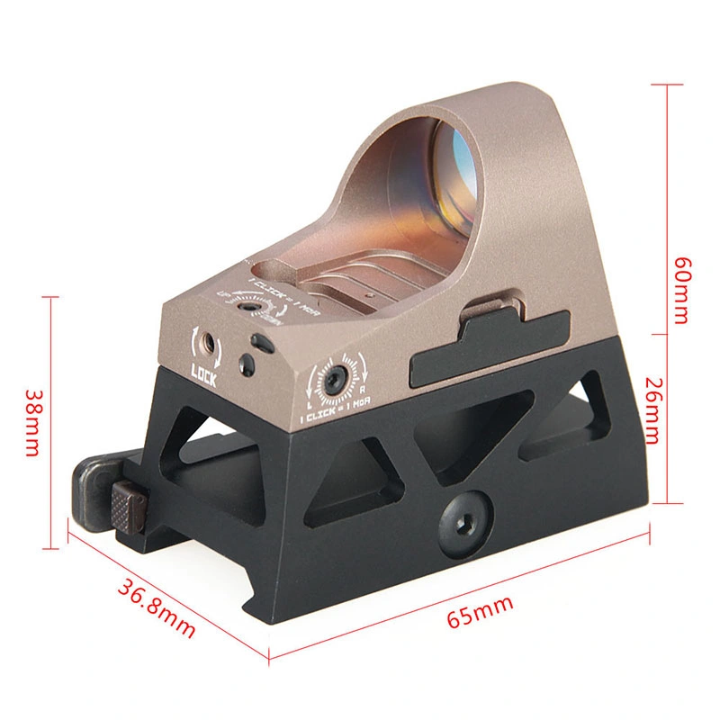 Mini Reflex Sight with Riser 1X25mm 3 Moa Red DOT Reticle Graphite