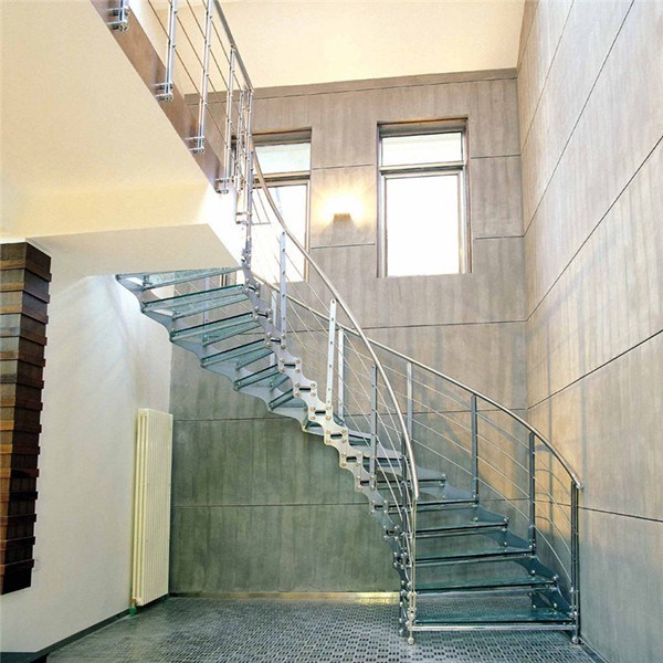 Modern Stainless Steel Curved Stair / Circular Staircases