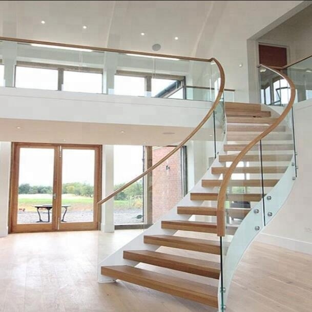 Modern Stainless Steel Curved Stair / Circular Staircases