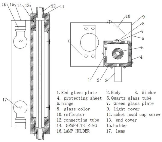 Oil Water Gasglass Tubular Level Gauge Glass Plate Level Indicator