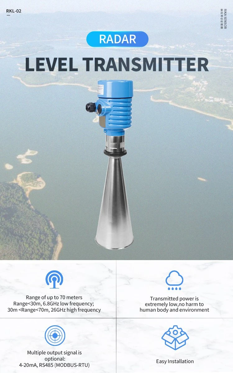 4-20mA Guided Wave Radar Liquid Level Sensor / Water Level Transmitter