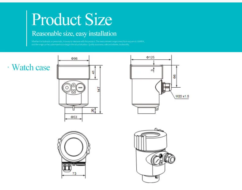 4~20mA High Frequency Radar Level Transmitter Feed Silo Level Sensor