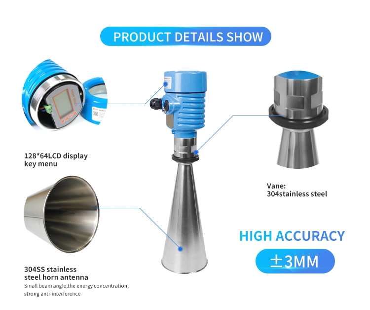 4-20mA Guided Wave Radar Liquid Level Sensor / Water Level Transmitter