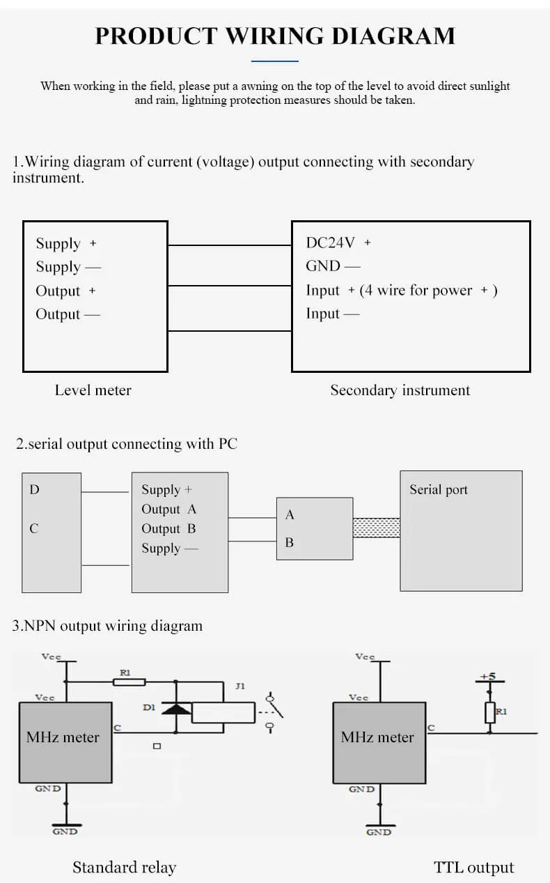 Non-Contact Long Distance Ultrasonic Water Level Sensor Waste Detector