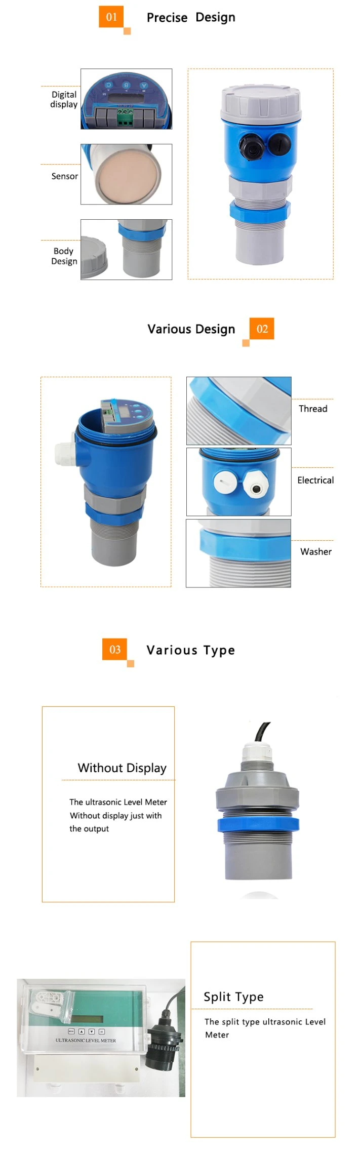 Non Contact Ultrasonic Water and Fuel Level Sensor