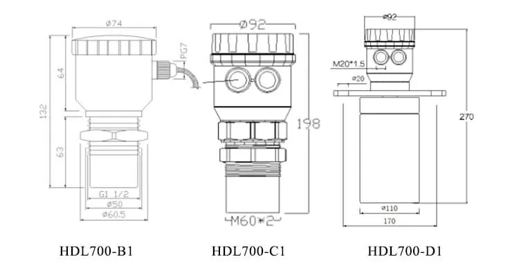 Non-Contact Long Distance Ultrasonic Water Level Sensor Waste Detector