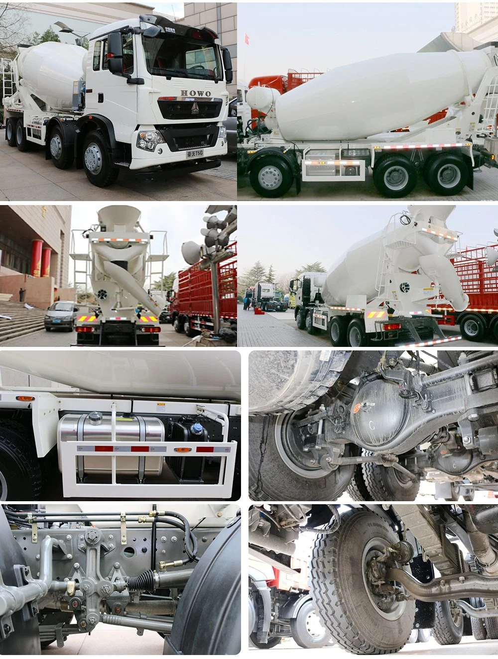 Sinotruk HOWO New 6X4 10m3 Cement Concrete Mixing Mixer Pump Truck