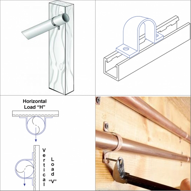 Single Hole Saddle Clamp Conduit Pipe Clip Metal F Type Clamp Simple Binding Pipe Clamp