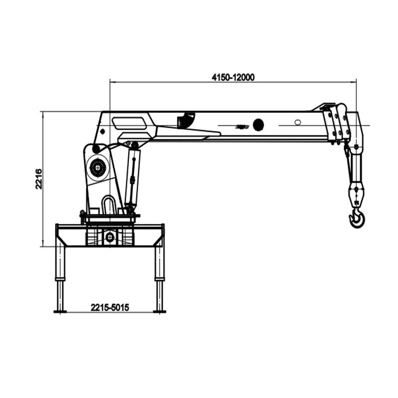HBQZ 7 Ton Truck Mounted Crane with Folding Boom Telescopic Boom System