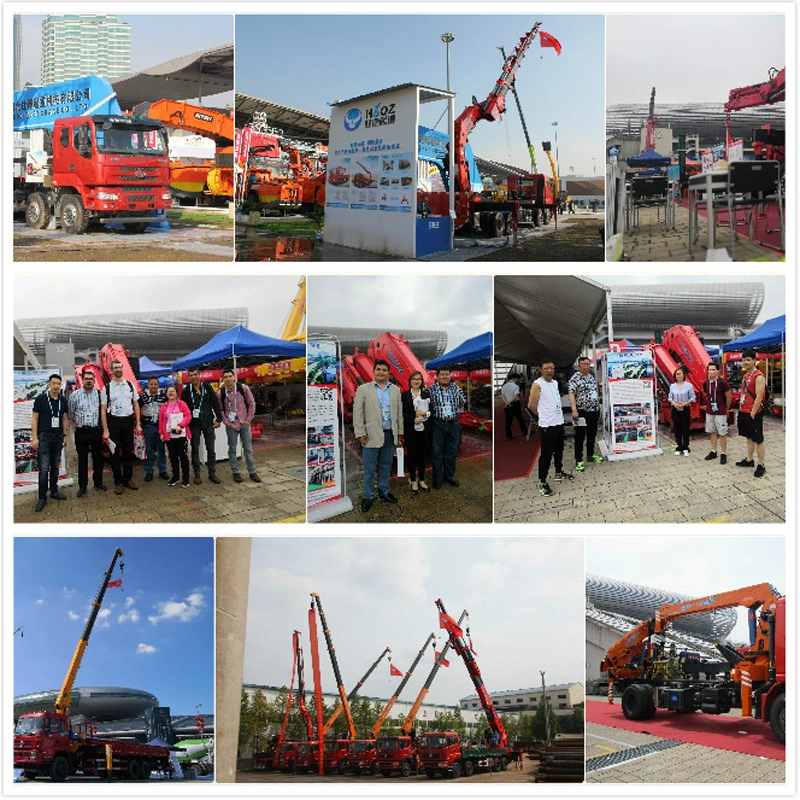 HBQZ China manufacturer 12 wheels boom crane truck 38 Tons knuckle boom truck cranes SQ760ZB6