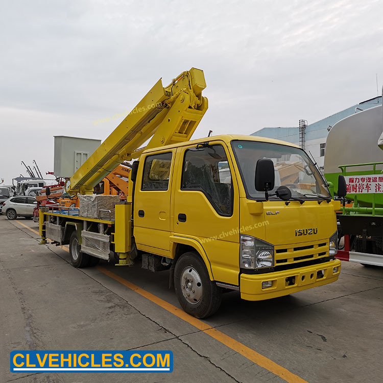 Isuzu Telescopic Boom Cherry Picker Truck 35kv Insulation Aerial Bucket Manlift Truck