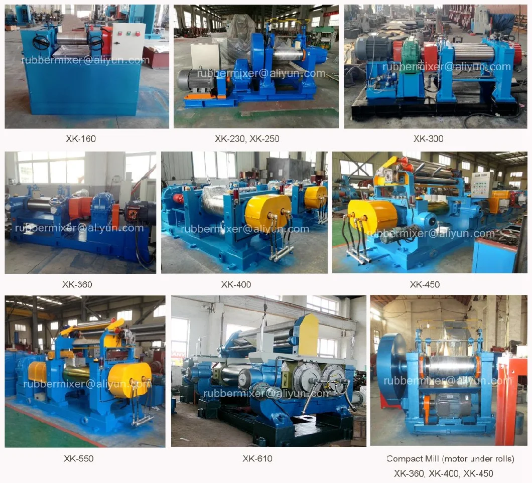 16 Inch Bearing Rolls Rubber Two Roll Open Mixing Mill