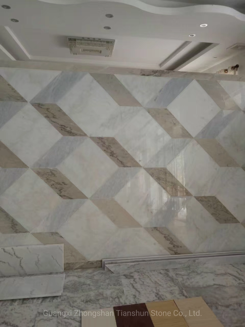 Honed Surface Chinese Natural Stone Matt Finishing Marble Slab Tile