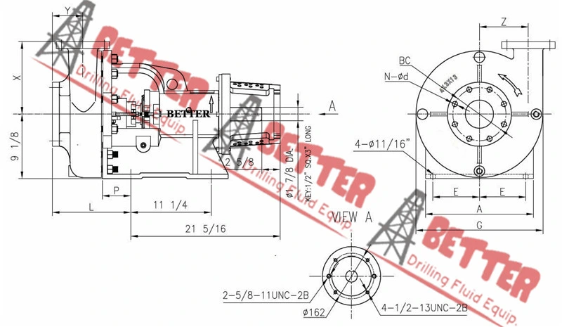 Mission Sandmaster Style Short Pump 4X3X13 Cement Pump