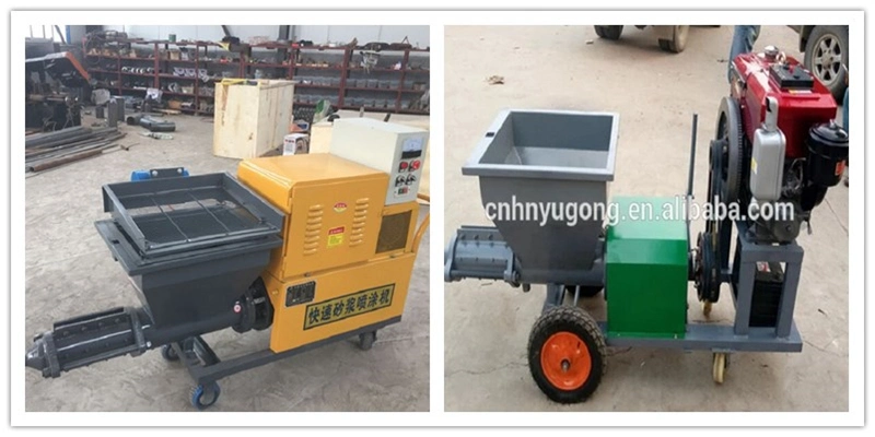 Diesel Type Cement Plaster Pump Mortar Spraying Machine