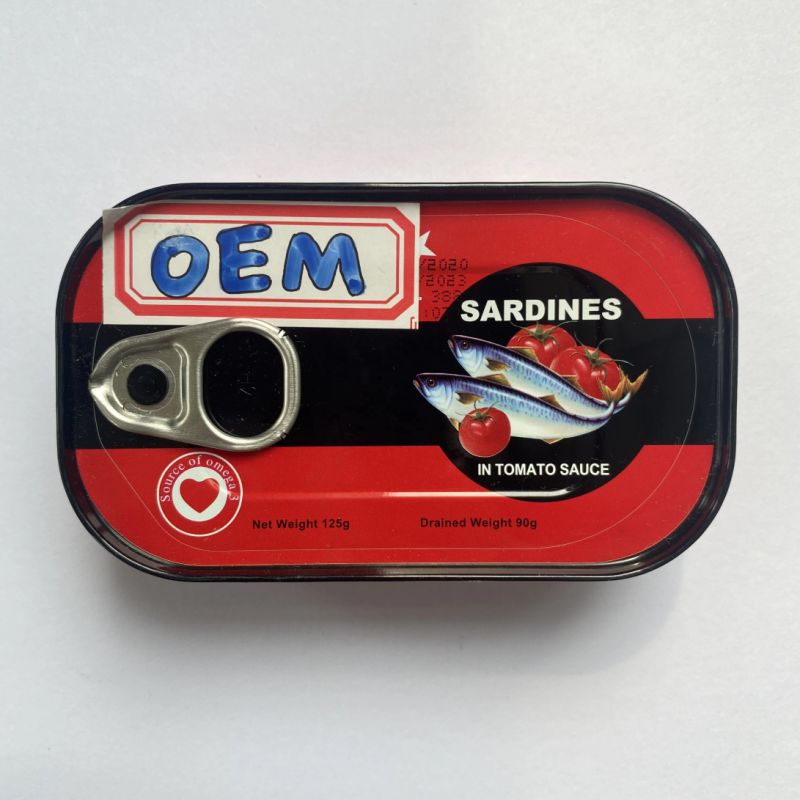 Sardine in Oil Canned Sardine in Vegetable Oil 125g