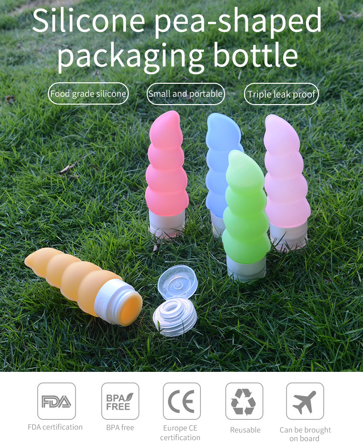Wholesale Portable Non-Toxic BPA Free Silicone Travel Shampoo Bottle