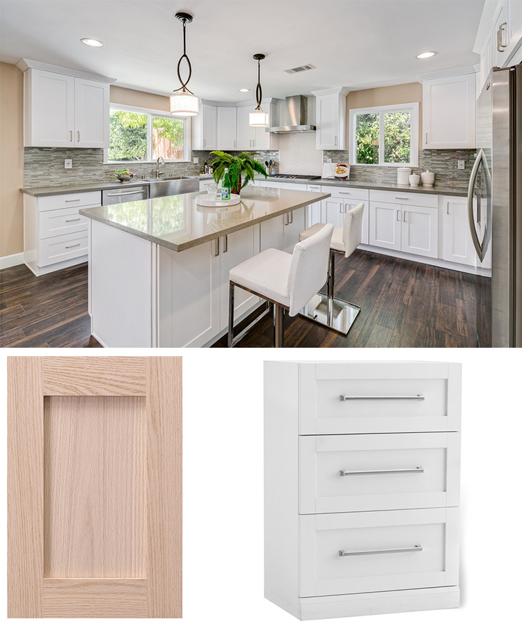 Lacquer L Shape American Style Kitchen Cabinet Factory Price