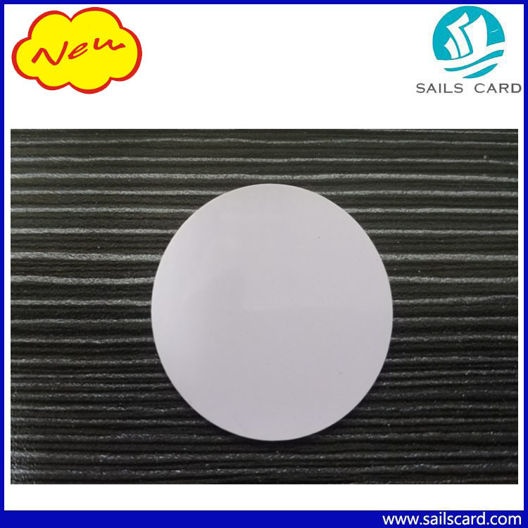 RFID Plastic PVC Coin RFID Disc Tag Round Small Card with Sticker