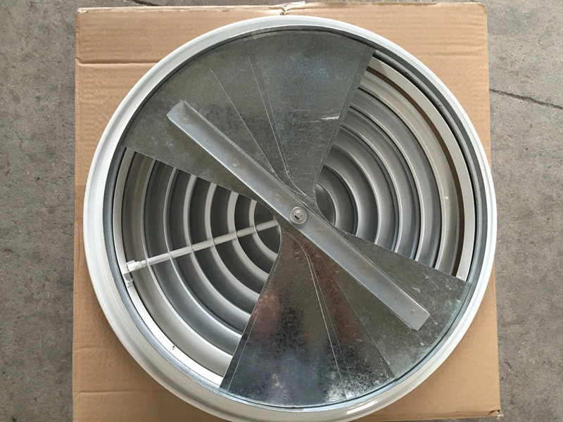 HVAC System Air Directional Diffuser Aluminium Vent Cover Round Ceiling  Diffuser AC Vent Covers