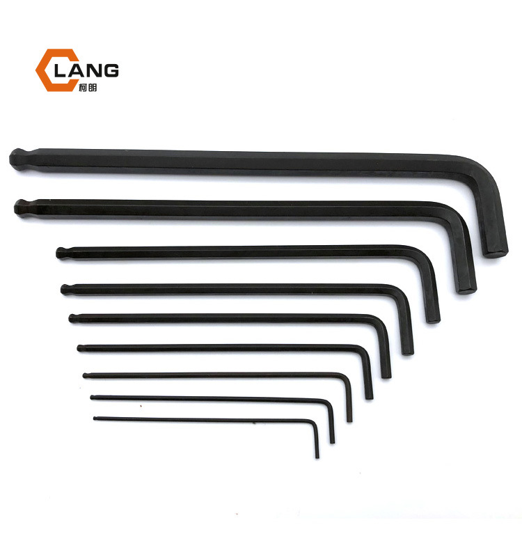 CRV 1.5-10mm Ball End L Type Hex Key Black Finish