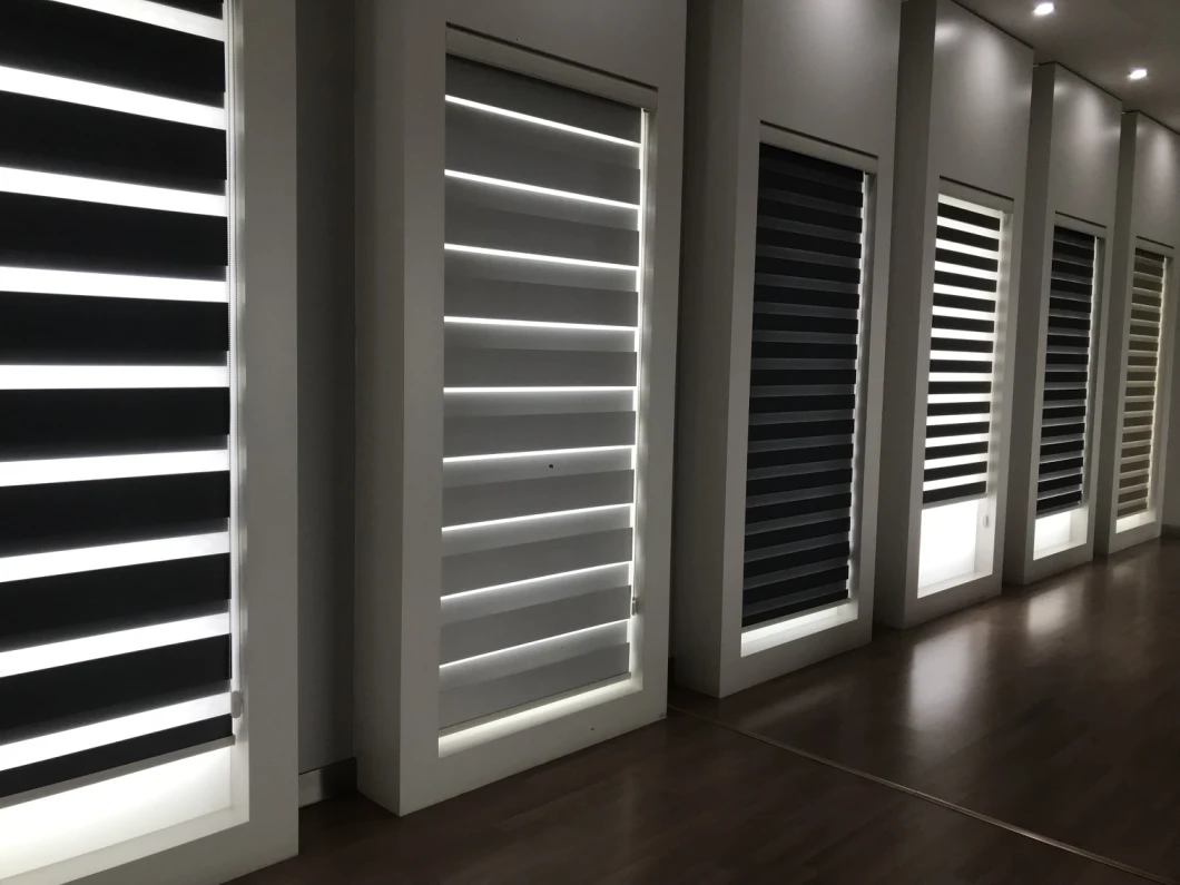 28mm Aluminum Tube Zebra Horizontal Blinds with Aluminum Cover