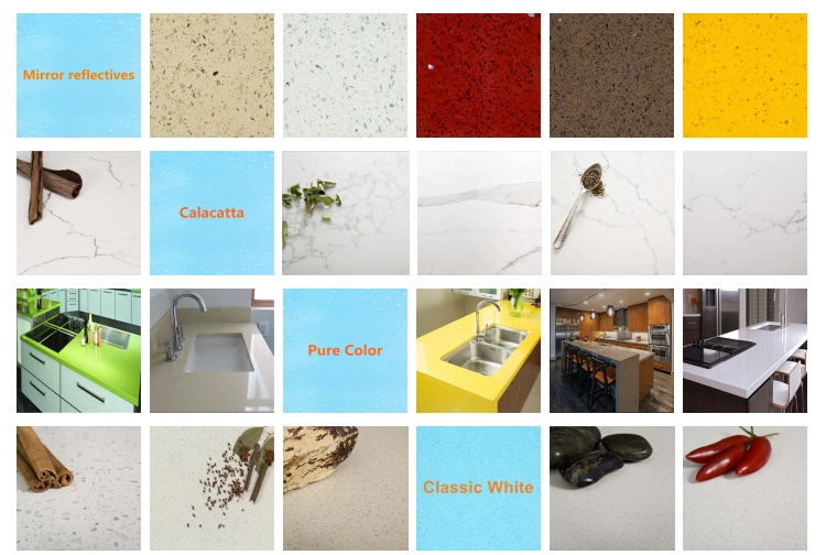 Factory Price Quartz Stone Kitchen Glitter Countertops Suppliers