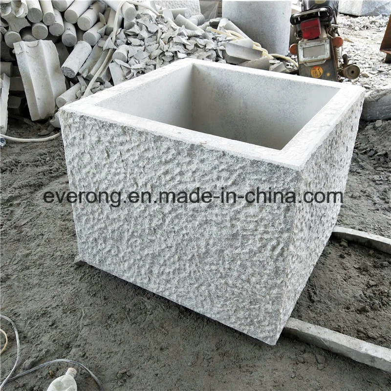 Cheap Square Shape Natural Granite Sink Stone Pond Stone Pot for Garden Ornament