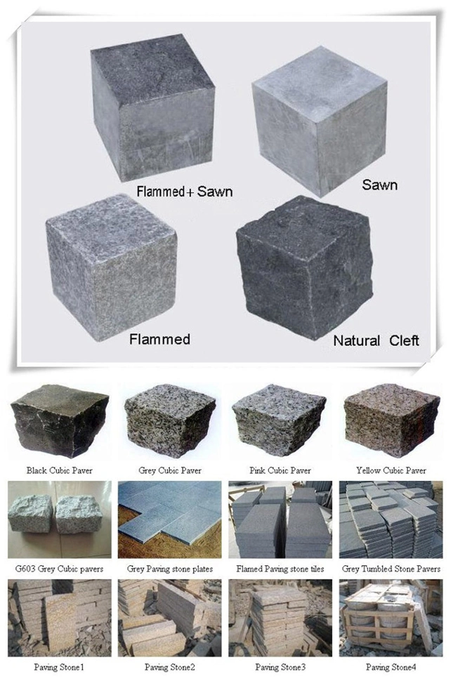 Custom Cheap Outdoor Natural Granite Stone Brick Pavers, Paving Stone