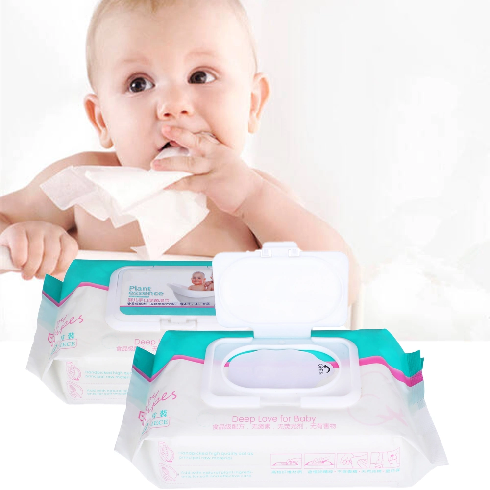 OEM Box Packed Disposable Cotton Baby Toilet Wet Wipes 80PCS
