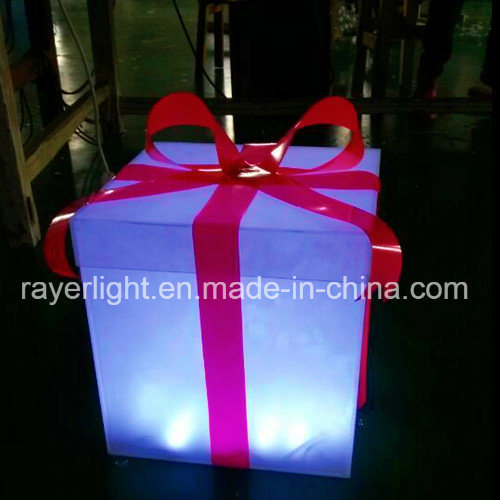 PVC Lighting Decoration LED Gift Box Holiday Colorful Christmas Ornaments
