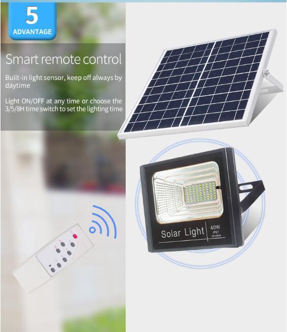2020 New 300W 200W Solar Flood Lights with LED Garden Solar Lamp with Power Display