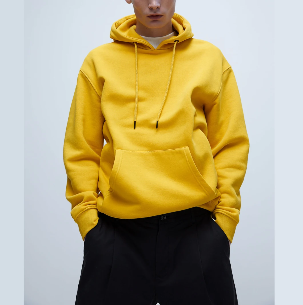 Hot Sale Wholesale Custom New Yellow Men's Hoodies Loose Casual Men's Hoodie