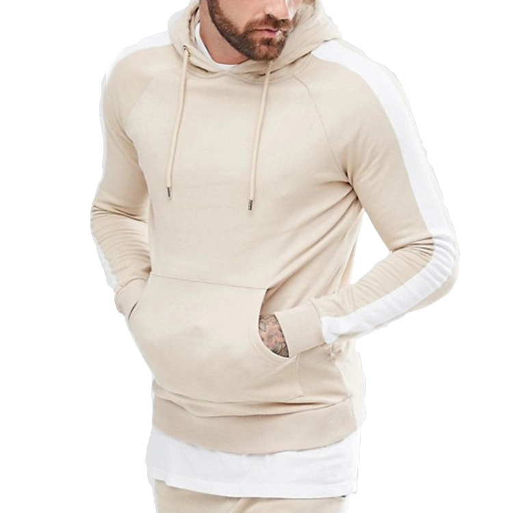 OEM Wholesale Stylish Mens Custom Logo Plain Hoodie with Thick String