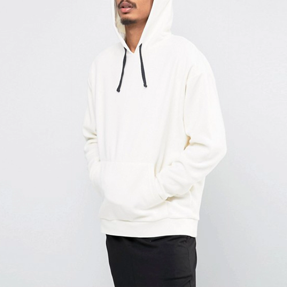 Pullover Oversized Fleece Hoodie with Ribbed Trims