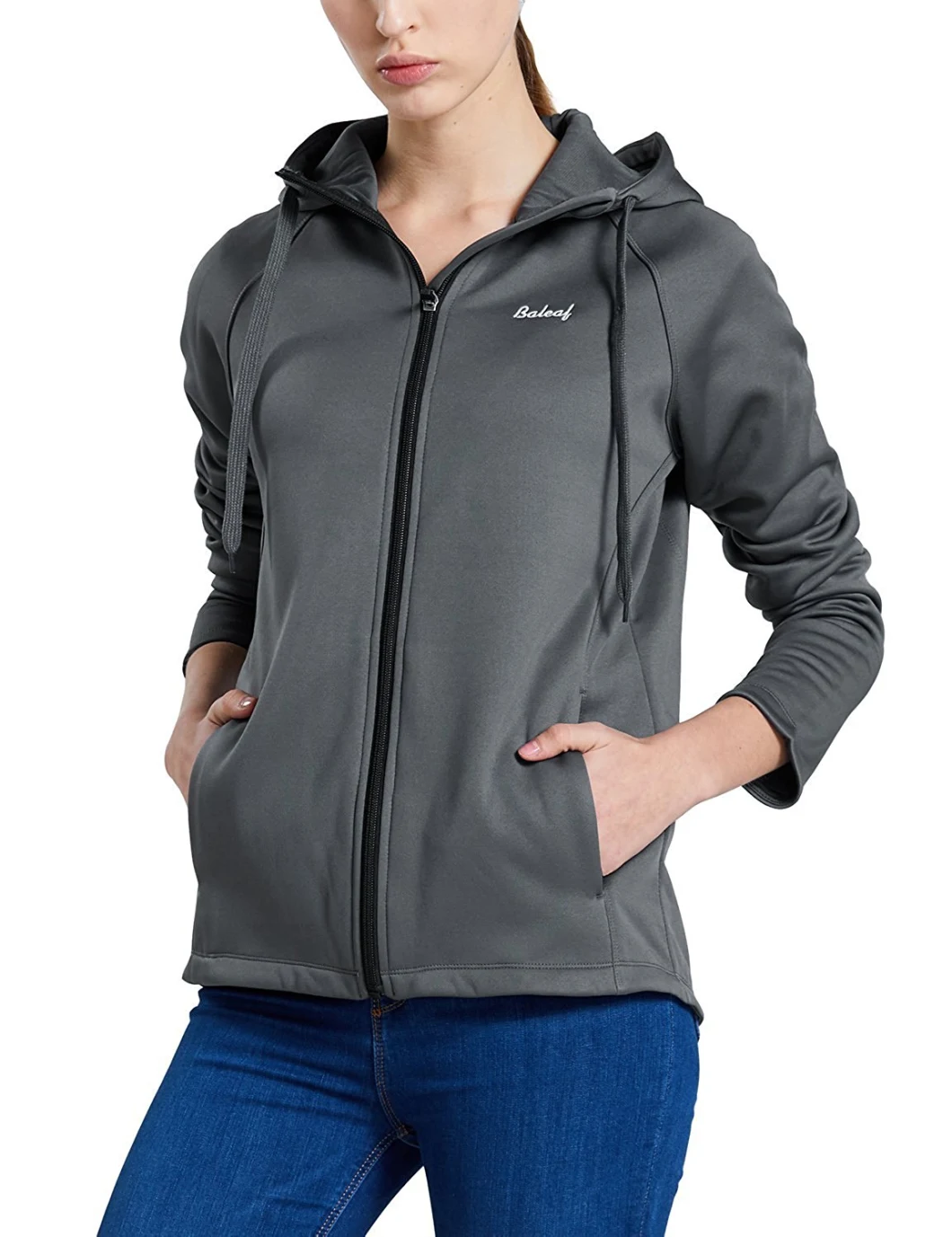 Wholesale Custom Woemn's Zipper Sports Hoodie with Hood