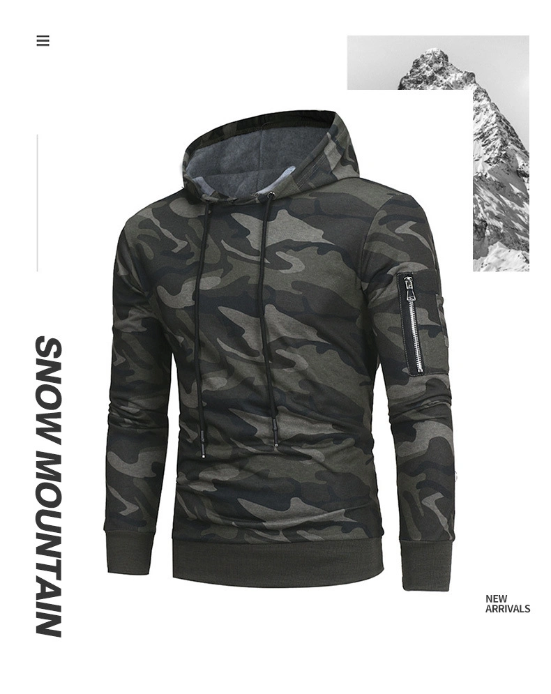 Hooded Sweatshirt Men New Fashion Camo Printed Oversized Mens Hoodies