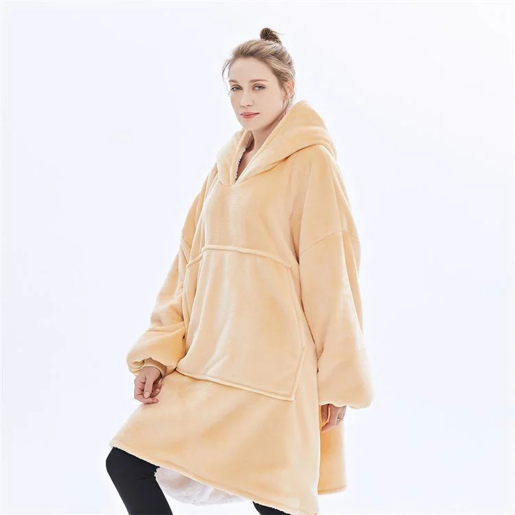 Hoodie Female Winter Plus Velvet Loose Medium Long Hoodie Coat Women Flannel Lazy Hoodie