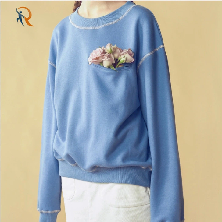 Custom Apparel Sweatshirts Women Sweatshirts Wholesale Organic Cotton French Terry Hoodies