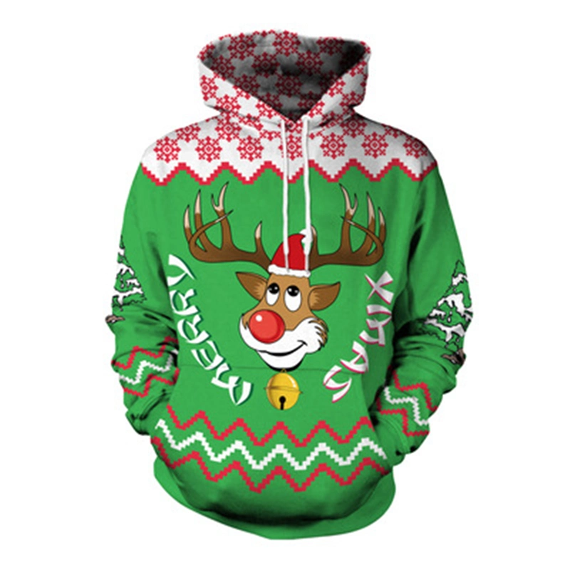 Best Selling Promotional Price! Sublimated Christmas Hoodie Custom Print on Demand Hoodie