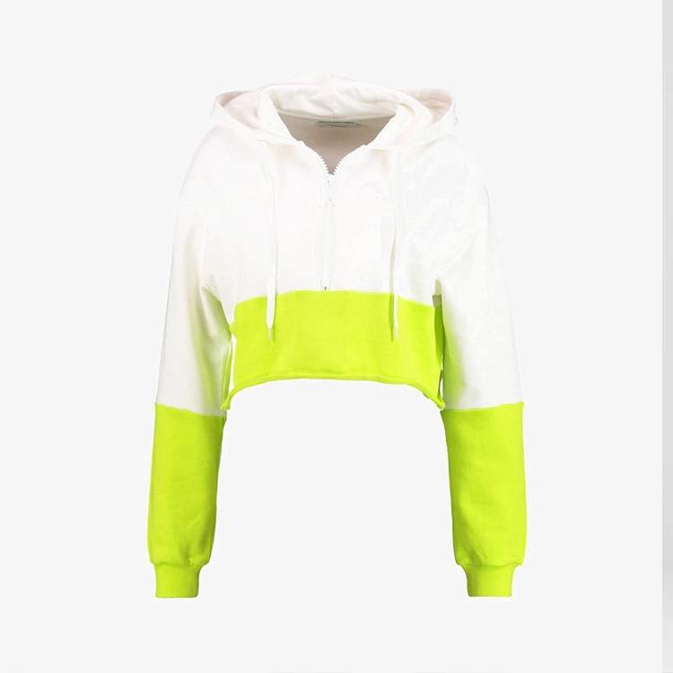 Wholesale High Quality Best Sale Style Green & White Hoodies Women