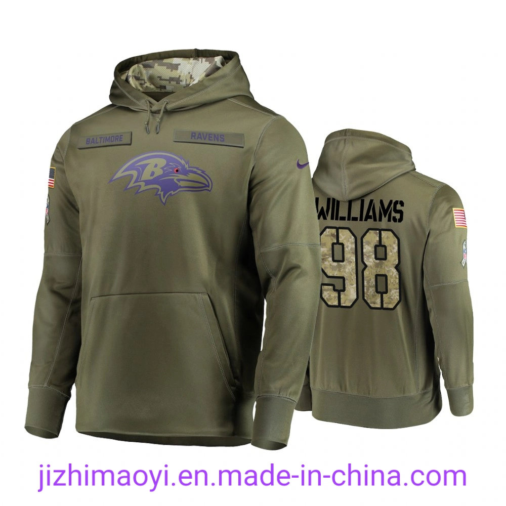 Wholesale Custom Baltimore Lamar Jackson Ronnie Stanley Marlon Humphrey Justin Tucker American Team Football Hoodies