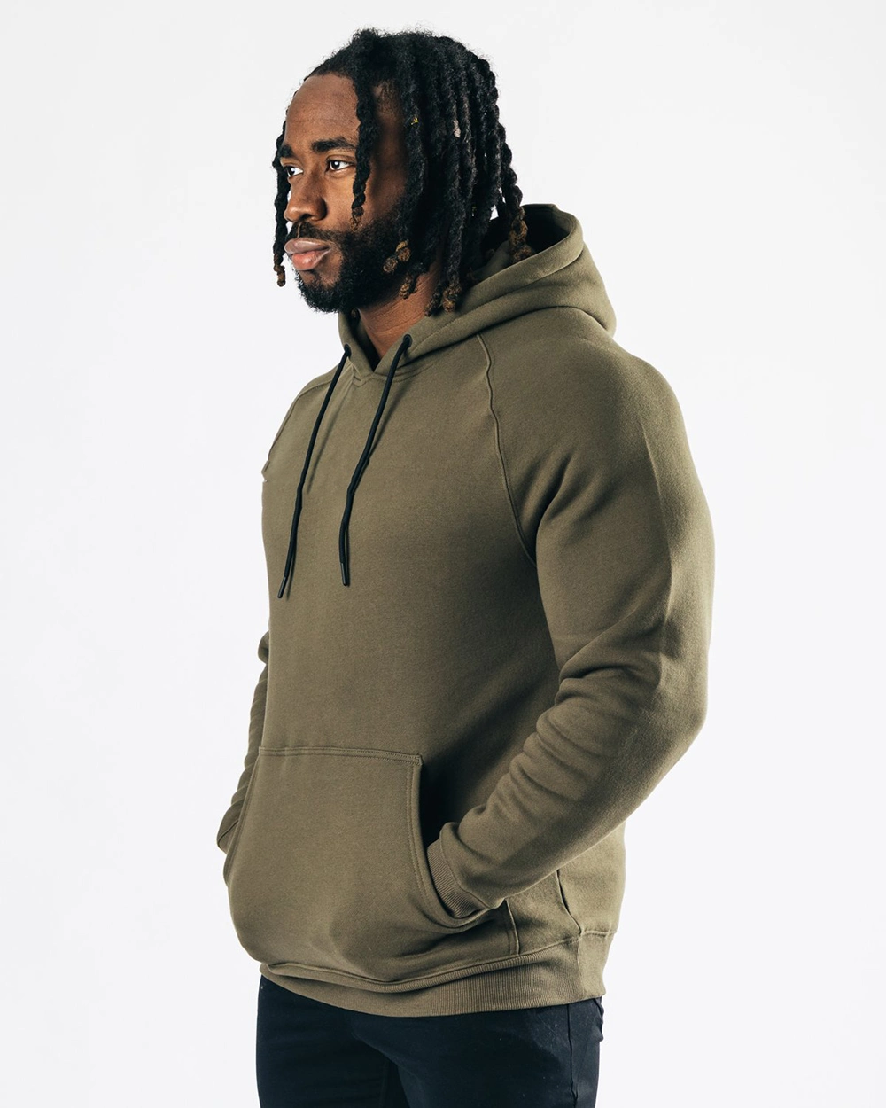 Custom Double-Brushed Fleece Mens Hoodies