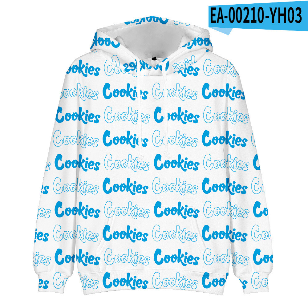 2020 New Designs Hot Sale 3D Printed Cookies Hoodie Wholesale Printed Cookies in Stock Sweatshirt