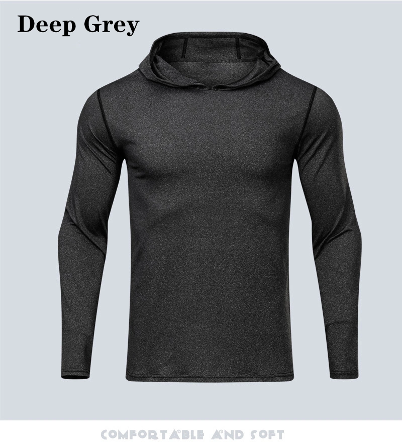 Fashion Polyester Clothing Men Fitness Athletic Wear Gym Workout Sports Hoodie